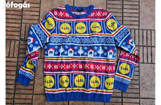 Karácsonyi Lidl feliratos pulóver S 164