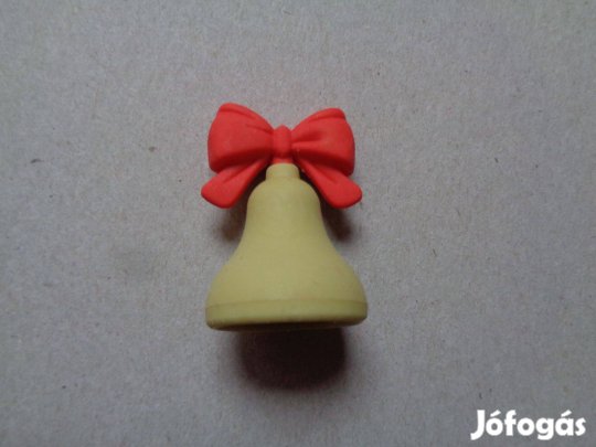 Karácsonyi csengő radír, sárga