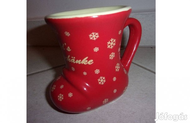 Karácsonyi csizma bögre német feliratos Újpest központ közelében