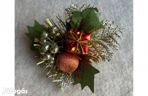Karácsonyi díszcsokor - piros