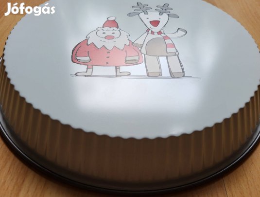 Karácsonyi fém pite gyümölcstorta sütőtál sütő tál tálca