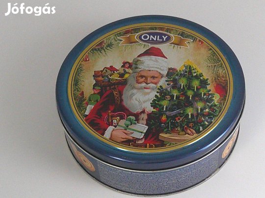 Karácsonyi fém süteményes doboz