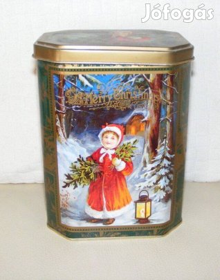Karácsonyi fémdoboz, díszdoboz