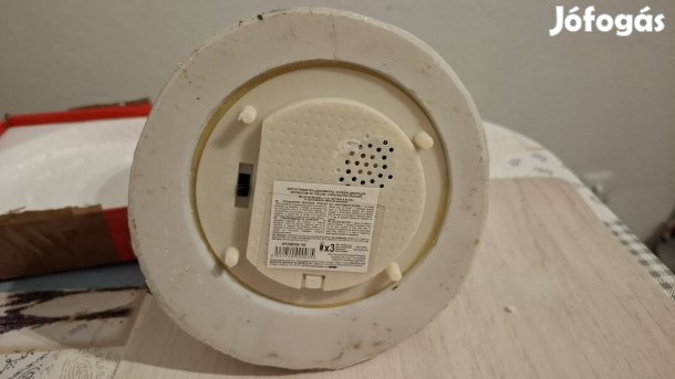 Karácsonyi hógömb Mikulással és hóemberrel, LED-del 20 cm