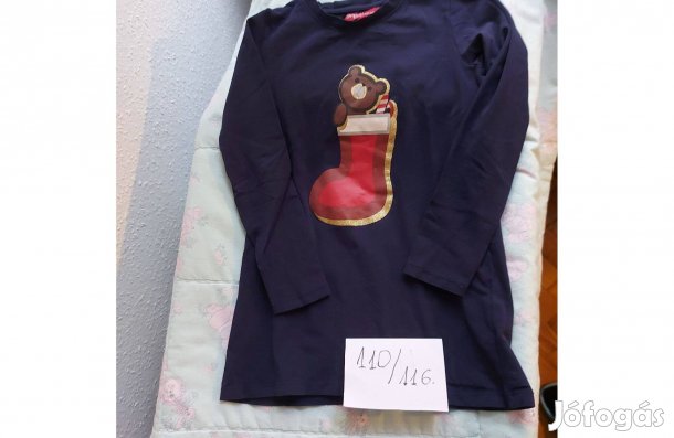 Karácsonyi hosszúujjú póló, unisex, 110-116-os
