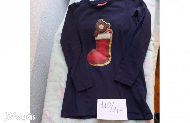 Karácsonyi hosszúujjú póló, unisex, 110-116-os