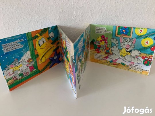 Karácsonyi mondókák gyerek leporelló könyv hajtogatós mesekönyv