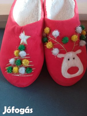 Karácsonyi papucs 40-41-méret,egyszer használt!/76