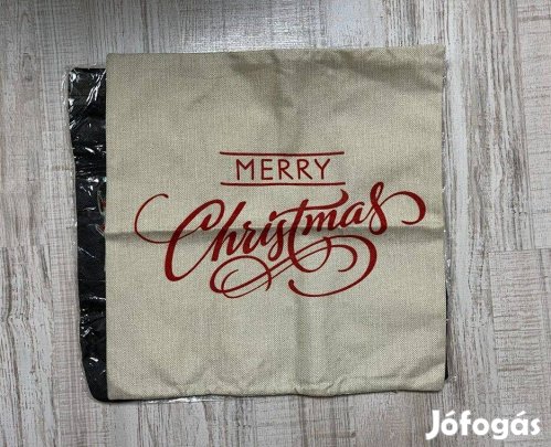 Karácsonyi szövet díszpáranhuzat cipzár 45x45 cm méret. 4 db-os szett