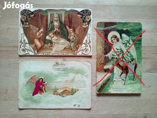 Karácsonyi üdvözlet dombornyomott 1900 1907 1914 képeslap