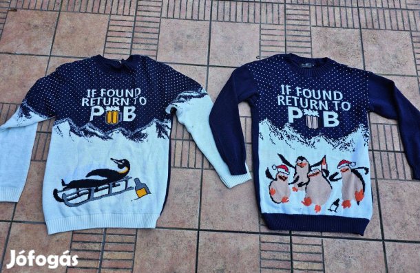 Karácsonyi vicces pulóver M L XL 2db