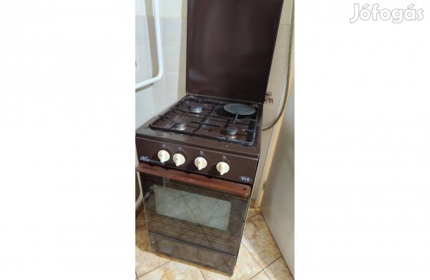 Karancs 3P gáztűzhely barna