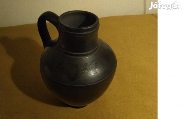 Karcagi fekete mázas korsó (Kerámia dísz)