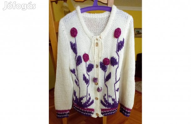 Kardigán, szép kötésmintájú, remek állapotban eladó