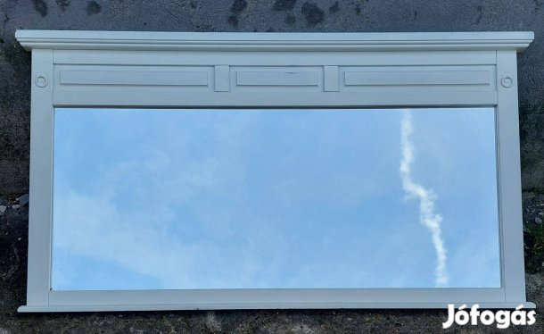 Kare design fehér keretes fali tükör 602