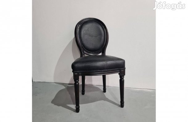 Karfa nélküli szék fekete kígyóbőr mintázatú szövettel