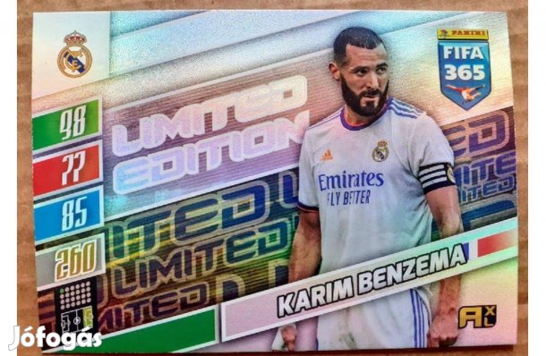 Karim Benzema Real Madrid XXL focis kártya Panini 2022 Update