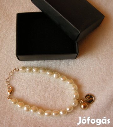 Karkötő,fehér gyöngy, vízöntő medállal,saját dobozában,új!/24