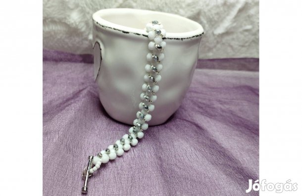 Karkötő fehér gyöngy új
