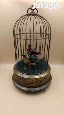 Karl Griesbaum Német automaton Működik! énekes- madarak kalitkában