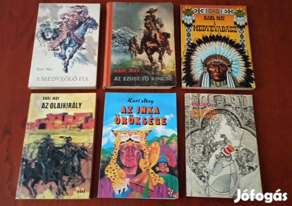 Karl May ifjúsági könyvcsomag / 6 db könyv