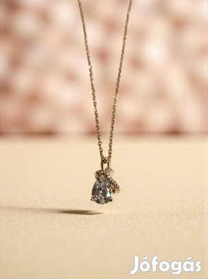 Karola rose gold színű köves nemesacél nyaklánc