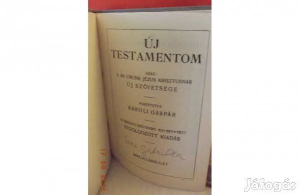 Károli Gáspár: Új testamentom