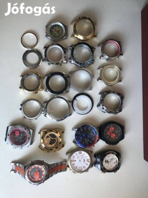 Karóra alkatrészek,tokok,számlapok vegyesen