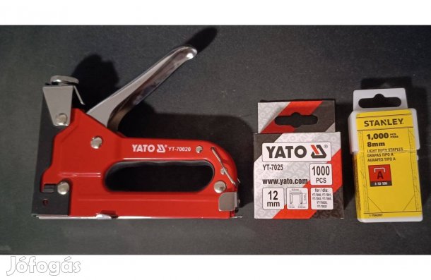 Kárpit tűzőgép (Yato Yt-70020) + Ajándék 2 doboz kapocs