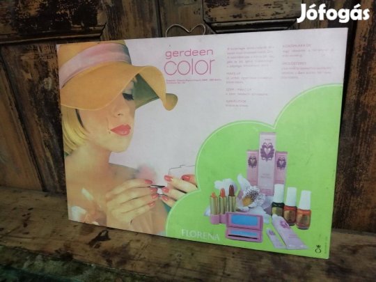 Karton reklámtábla, Florena kozmetikai reklám a 70-es évekből