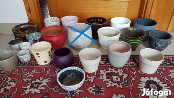 Kaspó kerámia virágtartó cserép