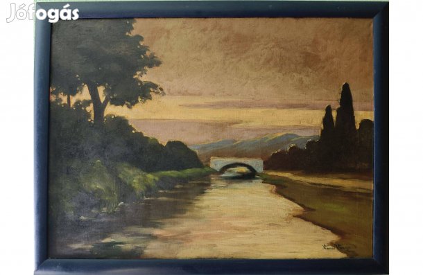 Kassai Varga István - Folyó 80x60cm olaj-vászon festmény