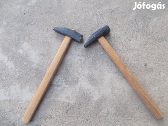 Kaszaverő kalapács, békebeli, eredeti, hazai, Profi, fanyéllel