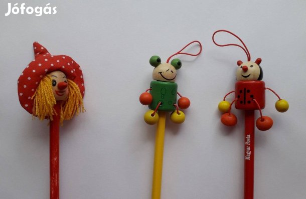 Katicabogár, béka, boszorkányos fa grafitceruza darabár