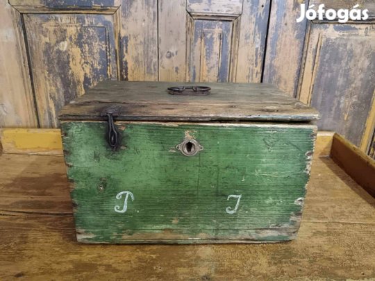 Katona láda, monogramos, szerintem első Világháborús, tisztított