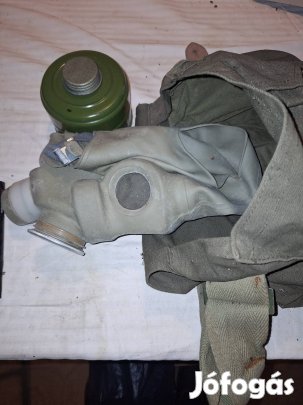 Katonai Gázálarc Nem Használt Teljes, szimatszatyor