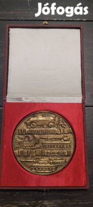 Katonai bronz emlékplakett érem