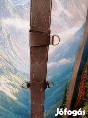 Katonatiszti térképtartós bőr öv régi