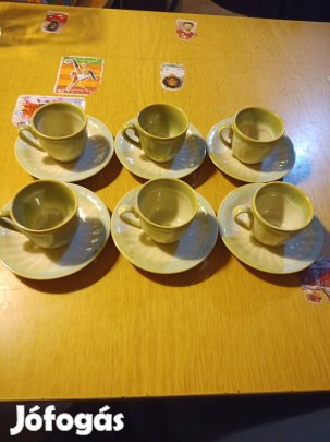 Kávés készlet alátéttel 6 dbos eladó
