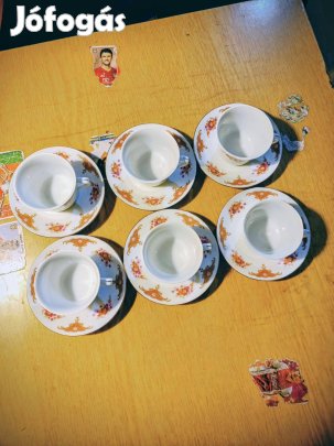 Kávés készlet alátéttel 6 dbos eladó