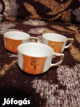 Kávéscsésze 3 db gyöngyház színű