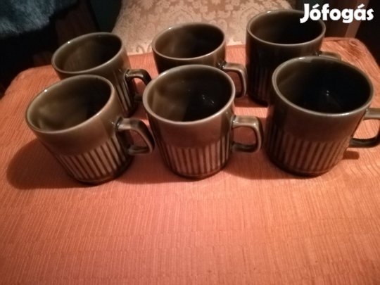 Kávéspoharak keki színben,hibátlan,6 db-olcsón!/42