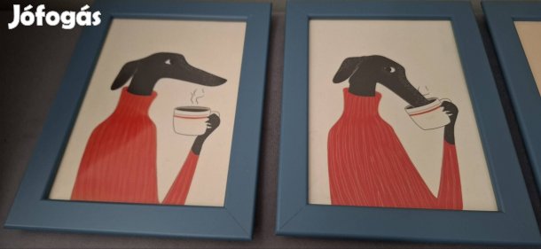 Kávézós agaras képek IKEA Fiskbo keretben