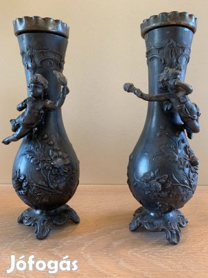 Kayser & Co. szecessziós vázapár XIX. század vége