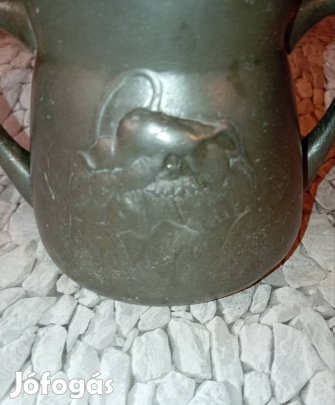 Kayserzinn szecessziós ón cukortartó 