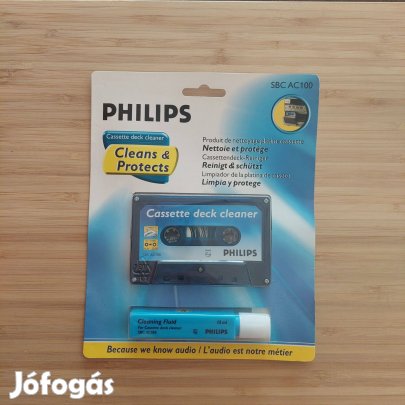 Kazetta:Philips-Mágnesfej tisztító kazetta/Head Cleaner Cassette Új!