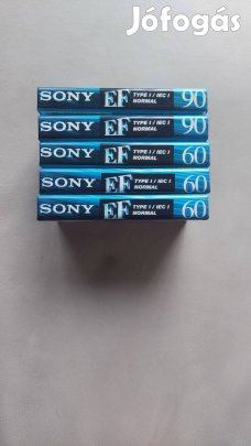 Kazetta: Sony EF (1999-2002) - 5 db - Új - Bontatlan