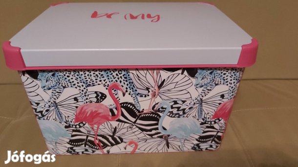 Kb 36x23x28 cm-es Penny Curver tároló doboz (az egyik sarka repedt) 