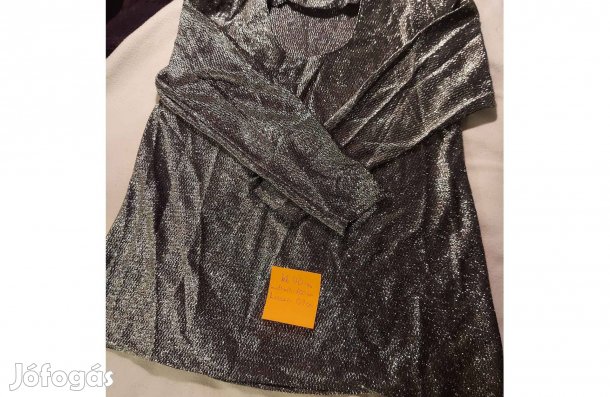 Kb 40-es méretű, ezüst színű, hosszúujjú női felső