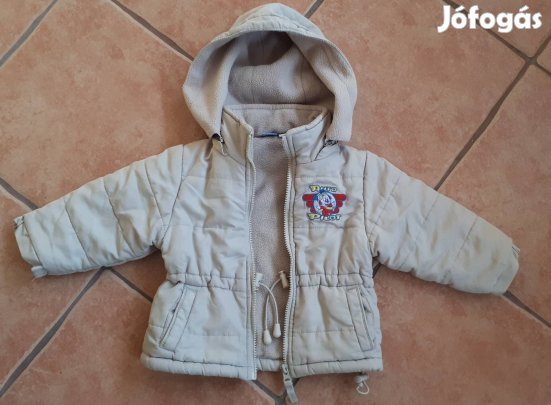 Kb 80-as (9-12 hó) Disney Baby télikabát levehető kapucnival